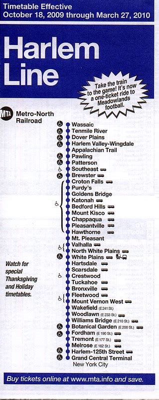 metro north train schedule harlem