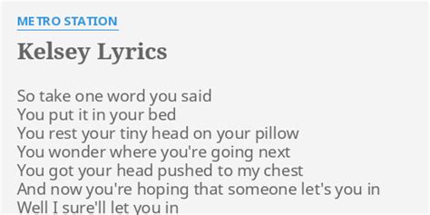 "California" by Metro Station Quotes that, Sing to me, Song one