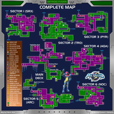 metroid fusion mapa completo