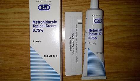 G&W RX Metronidazole Topical Cream 0.75 45 grams 45g Skin