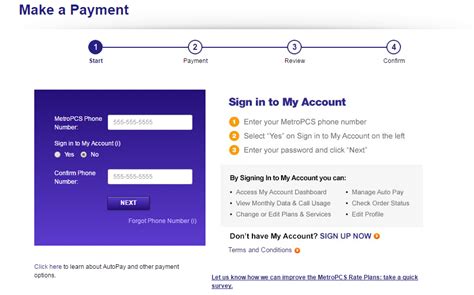metropcs payment online without login