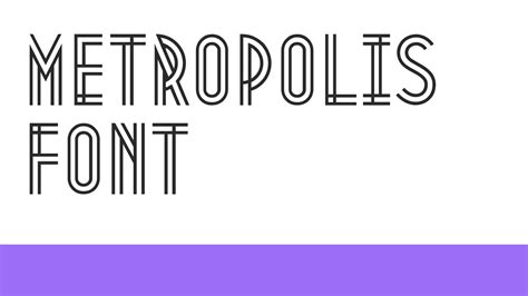 metropolis font download free