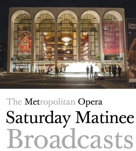 metropolitan opera saturday radio schedule