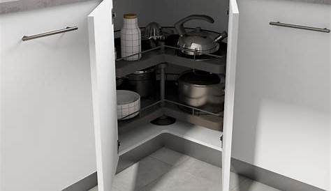 Caisson de cuisine bas d'angle PC100 DELINIA blanc L.100 x