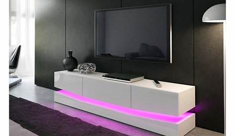 Meuble Bas Pour Tele Design Tv Blanc Idées De Décoration Intérieure