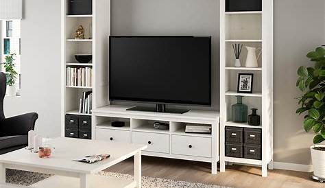 Meuble Cache Tv Ikea HAVSTA Combinaison TV, Blanc, 241x47x89 Cm IKEA