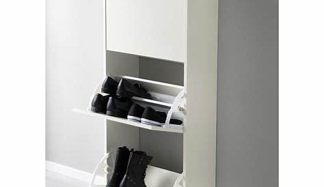 BISSA Armoire à chaussures 3 casiers blanc IKEA