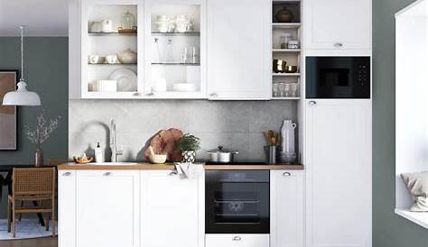 Meuble de cuisine haut 2 portes, blanc, H57 x L80 x P35 cm