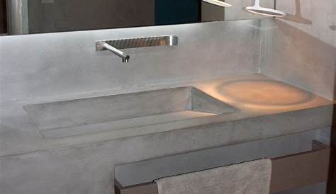 Meuble de salle de bain double vasque Soho béton ciré 120 cm