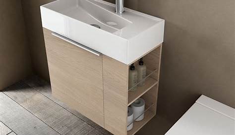 Meuble Lavabo 40 Cm Lavemain Salle De Bain Design SIENA Largeur