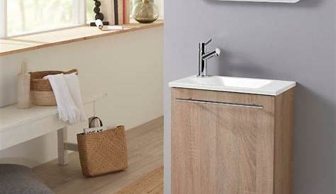 Meuble Lavemains Pour Wc Blanc Design Avec Eau