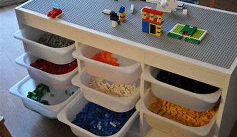Mon IKEA hack de table LEGO Ikea trofast, Lego room