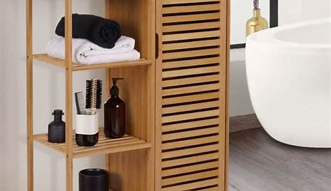 Meuble Salle Bain Bambou Étagère De De s En H100cm Danong