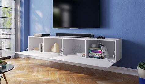 Meuble TV / Meuble de salon GAELIN 160 cm blanc mat