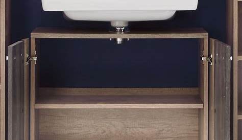 Meuble sous lavabo avec double vasques carrées 124 cm