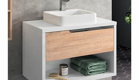 Meuble Sous Lavabo Hauteur 80 Cm WARNER Blanc Selsey