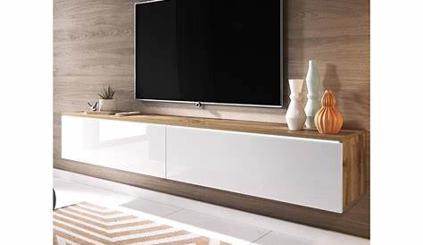 Meuble tv blanc et bois moderne liza Vente de KASALINEA