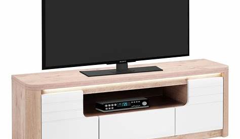 Meuble TV 150 cm en MDF avec des pieds en chêne coloris