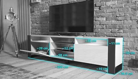 Meuble Tv 200 Cm Chene TV Bas , Fabrication Artisanale Chêne/Noir