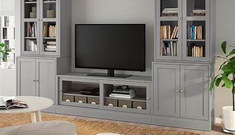 Meuble Tv Avec Vitrine Ikea Modern Banc Besta Cabinet Combination Livingroom