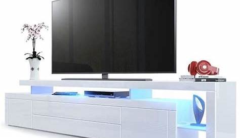 Meuble tv bas blanc 200 cm Achat / Vente meuble tv