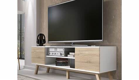 Meuble tv+table basse vero bois blanc mat et blanc mat