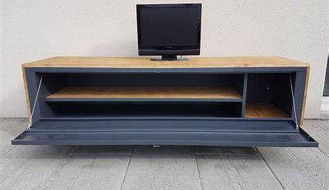 meuble TV avec un casier métal AC²T Original Wood