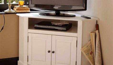 Meuble tv d'angle en bois blanc verandastyledevie.fr