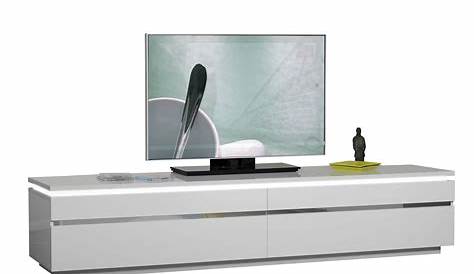 Meuble TV design blanc 220 cm Amelie