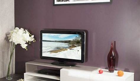 Meuble Tv Design Laque Taupe Kaïna En Fibre De Verre Brillant Et