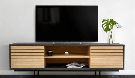 Meuble Tv Design TV "Silk" 240cm Gris & Naturel