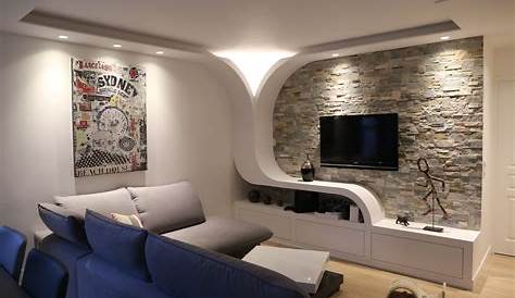 Création d'un meuble TV en placo Living room decor