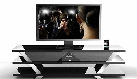 Meuble TV Home Cinéma intégré WATTS II Bluetooth Noir