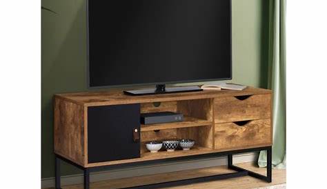 Meuble tv industriel 3 tiroirs bois et métal mox12