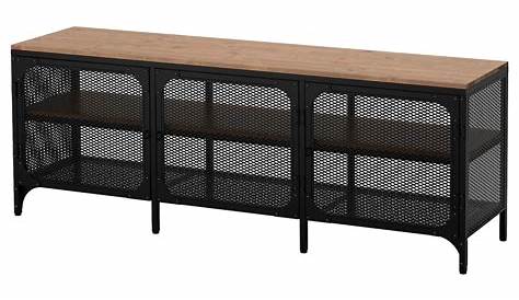 FJÄLLBO Banc TV, noir, 150x36x54 cm, matériau durable IKEA