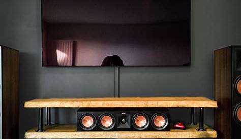 Meuble TV design avec ampli home cinema 140 cm en verre