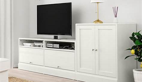 Meuble Tv Rangement Ikea BESTÅ Combinaison Rangt TV/vitrines Blanc, Selsviken
