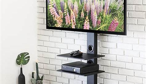 FITUEYES Meuble TV avec Support Pivotant Cantilever pour