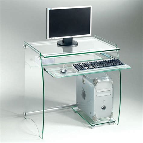 meuble informatique en verre