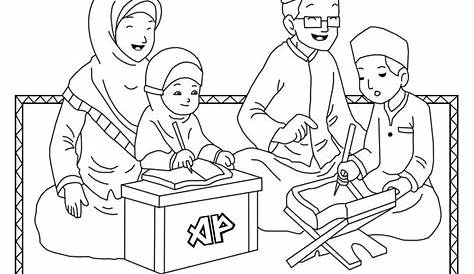 Menggambar & Mewarnai: Mewarnai Anak Mengaji