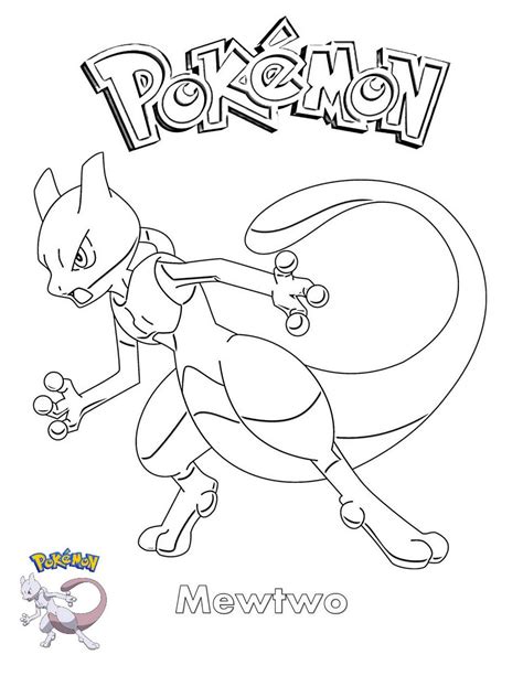 Coloring Pages Pokemon Mewtwo Coloring Home