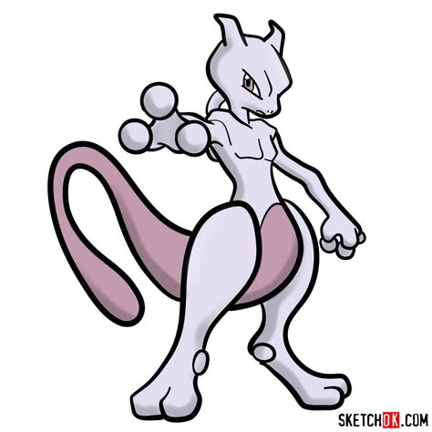 Best Free Mewtwo Pokemon Sketch Drawing With Creative Ideas