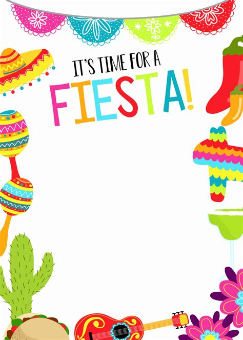 025 Fiesta Invitations Templates Free Editable Template Singula… in