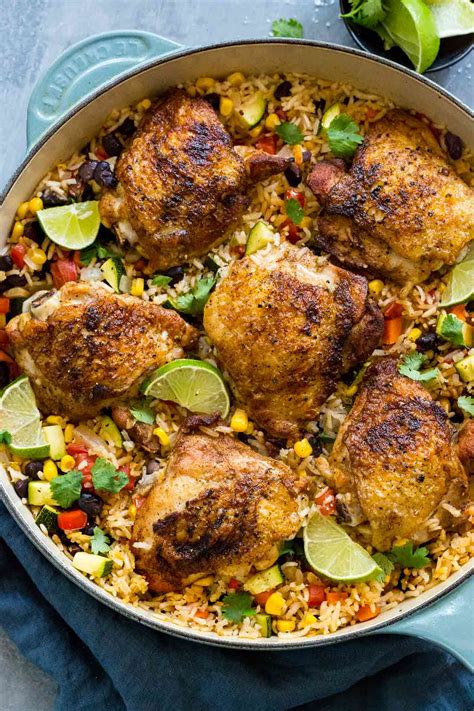 mexican dish with chicken thighs