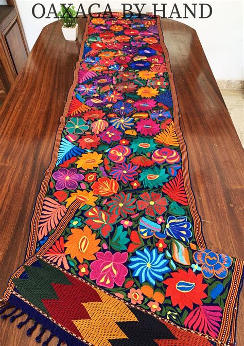 mexican embroidered table runner