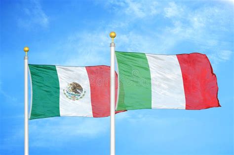 mexican flag and italian flag