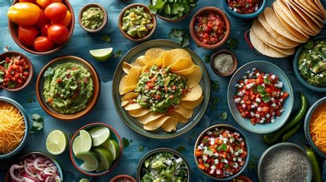 mexican lunch spread