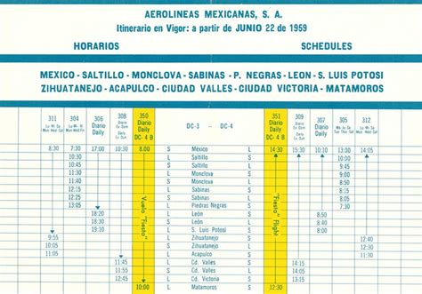mexicana de aviacion flight schedule