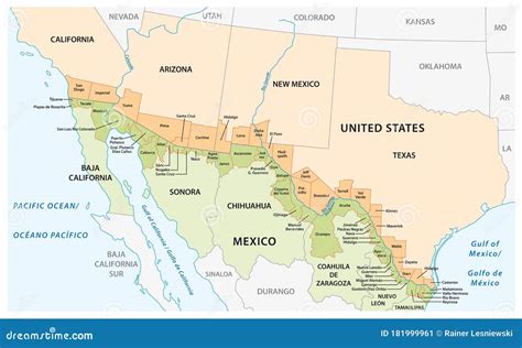 Mexico Us Border Map