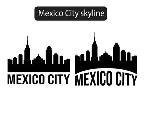 mexico city skyline silhouette